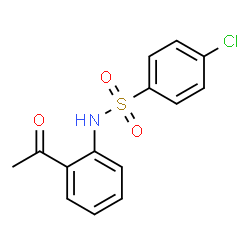 ChemSpider 2D Image | N-(2-Acetylphenyl)-4-chlorobenzenesulfonamide | C14H12ClNO3S
