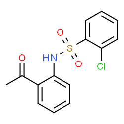ChemSpider 2D Image | N-(2-Acetylphenyl)-2-chlorobenzenesulfonamide | C14H12ClNO3S