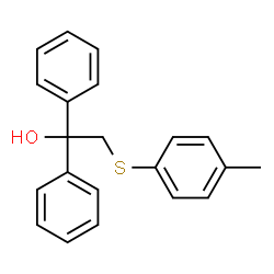 ChemSpider 2D Image | 2-[(4-Methylphenyl)sulfanyl]-1,1-diphenylethanol | C21H20OS