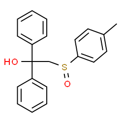 ChemSpider 2D Image | 2-[(4-Methylphenyl)sulfinyl]-1,1-diphenylethanol | C21H20O2S