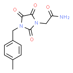 ChemSpider 2D Image | 2-[3-(4-Methylbenzyl)-2,4,5-trioxo-1-imidazolidinyl]acetamide | C13H13N3O4