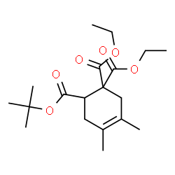 ChemSpider 2D Image | 1,1-Diethyl 2-(2-methyl-2-propanyl) 4,5-dimethyl-4-cyclohexene-1,1,2-tricarboxylate | C19H30O6