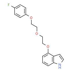 ChemSpider 2D Image | 4-{2-[2-(4-Fluorophenoxy)ethoxy]ethoxy}-1H-indole | C18H18FNO3