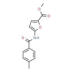 ChemSpider 2D Image | Methyl 5-[(4-methylbenzoyl)amino]-2-furoate | C14H13NO4
