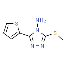 ChemSpider 2D Image | 3-(methylthio)-5-thien-2-yl-4H-1,2,4-triazol-4-amine | C7H8N4S2