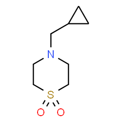 ChemSpider 2D Image | 4-(Cyclopropylmethyl)thiomorpholine 1,1-dioxide | C8H15NO2S