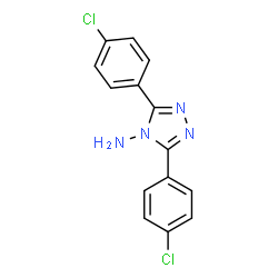 ChemSpider 2D Image | 3,5-Bis(4-chlorophenyl)-4H-1,2,4-triazol-4-amine | C14H10Cl2N4