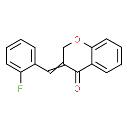 ChemSpider 2D Image | 3-(2-Fluorobenzylidene)-2,3-dihydro-4H-chromen-4-one | C16H11FO2