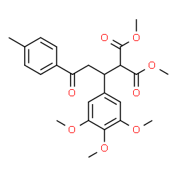 ChemSpider 2D Image | Dimethyl [3-(4-methylphenyl)-3-oxo-1-(3,4,5-trimethoxyphenyl)propyl]malonate | C24H28O8