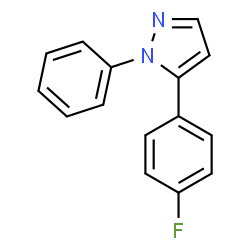 ChemSpider 2D Image | 5-(4-Fluorophenyl)-1-phenyl-1H-pyrazole | C15H11FN2