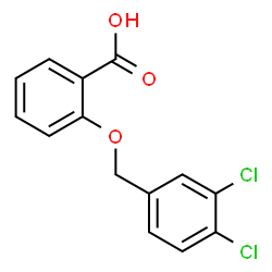 ChemSpider 2D Image | 2-[(3,4-Dichlorobenzyl)oxy]benzoic acid | C14H10Cl2O3