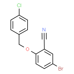 ChemSpider 2D Image | 5-Bromo-2-[(4-chlorobenzyl)oxy]benzonitrile | C14H9BrClNO