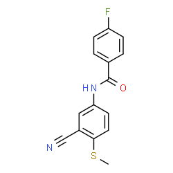 ChemSpider 2D Image | N-[3-Cyano-4-(methylsulfanyl)phenyl]-4-fluorobenzamide | C15H11FN2OS