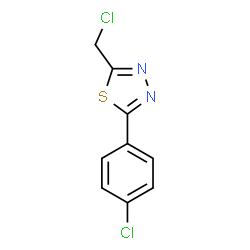 ChemSpider 2D Image | 2-(Chloromethyl)-5-(4-chlorophenyl)-1,3,4-thiadiazole | C9H6Cl2N2S