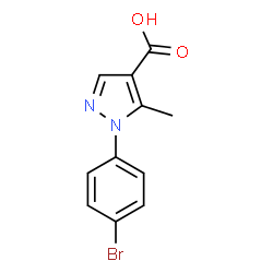 ChemSpider 2D Image | 1-(4-Bromophenyl)-5-methyl-1H-pyrazole-4-carboxylic acid | C11H9BrN2O2