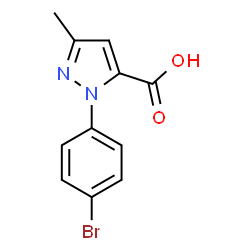 ChemSpider 2D Image | 3-Methyl-1-(4-bromo phenyl)pyrazole-5-carboxylic acid | C11H9BrN2O2