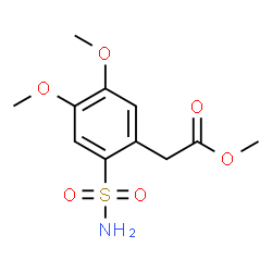 ChemSpider 2D Image | Methyl (4,5-dimethoxy-2-sulfamoylphenyl)acetate | C11H15NO6S