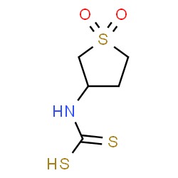 ChemSpider 2D Image | (1,1-Dioxidotetrahydro-3-thiophenyl)carbamodithioic acid | C5H9NO2S3