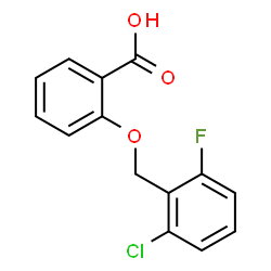 ChemSpider 2D Image | 2-[(2-Chloro-6-fluorobenzyl)oxy]benzoic acid | C14H10ClFO3