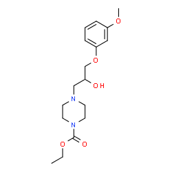 ChemSpider 2D Image | Ethyl 4-[2-hydroxy-3-(3-methoxyphenoxy)propyl]-1-piperazinecarboxylate | C17H26N2O5