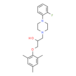 ChemSpider 2D Image | 1-[4-(2-Fluorophenyl)-1-piperazinyl]-3-(mesityloxy)-2-propanol | C22H29FN2O2
