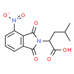 ChemSpider 2D Image | 4-Methyl-2-(4-nitro-1,3-dioxo-1,3-dihydro-isoindol-2-yl)-pentanoic acid | C14H14N2O6