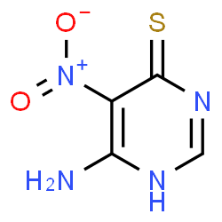 ChemSpider 2D Image | 6-amino-5-nitropyrimidine-4-thiol | C4H4N4O2S