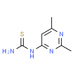 ChemSpider 2D Image | 1-(2,6-Dimethyl-4-pyrimidinyl)thiourea | C7H10N4S