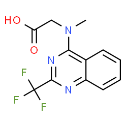 ChemSpider 2D Image | N-Methyl-N-[2-(trifluoromethyl)-4-quinazolinyl]glycine | C12H10F3N3O2