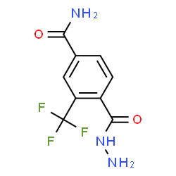 ChemSpider 2D Image | 4-(Hydrazinocarbonyl)-3-(trifluoromethyl)benzamide | C9H8F3N3O2