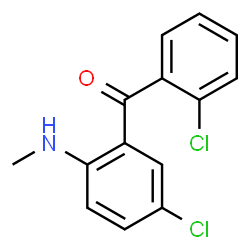 ChemSpider 2D Image | 2',5-dichloro-2-(methylamino)benzophenone | C14H11Cl2NO