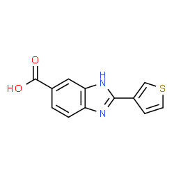 ChemSpider 2D Image | 2-(3-Thienyl)-1H-benzimidazole-5-carboxylic acid | C12H8N2O2S