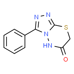 ChemSpider 2D Image | 3-Phenyl-5H-[1,2,4]triazolo[3,4-b][1,3,4]thiadiazin-6(7H)-one | C10H8N4OS