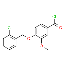 ChemSpider 2D Image | 4-[(2-Chlorobenzyl)oxy]-3-methoxybenzoyl chloride | C15H12Cl2O3