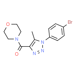 ChemSpider 2D Image | [1-(4-Bromophenyl)-5-methyl-1H-1,2,3-triazol-4-yl](4-morpholinyl)methanone | C14H15BrN4O2