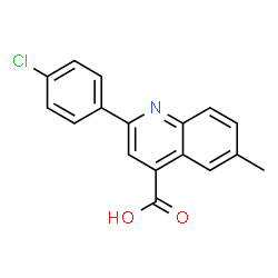 ChemSpider 2D Image | 2-(4-Chlorophenyl)-6-methyl-4-quinolinecarboxylic acid | C17H12ClNO2