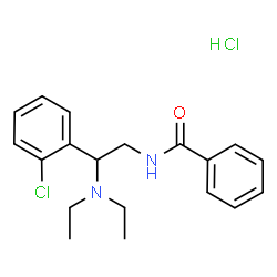 ChemSpider 2D Image | N-[2-(2-Chlorophenyl)-2-(diethylamino)ethyl]benzamide hydrochloride (1:1) | C19H24Cl2N2O