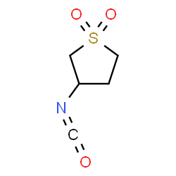 ChemSpider 2D Image | 3-Isocyanatotetrahydrothiophene 1,1-dioxide | C5H7NO3S