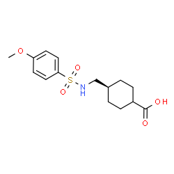 ChemSpider 2D Image | 4-({[(4-Methoxyphenyl)sulfonyl]amino}methyl)cyclohexanecarboxylic acid | C15H21NO5S