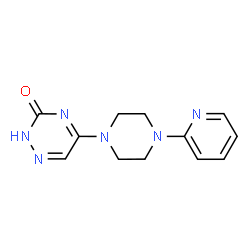 ChemSpider 2D Image | 5-[4-(2-Pyridinyl)-1-piperazinyl]-1,2,4-triazin-3(2H)-one | C12H14N6O