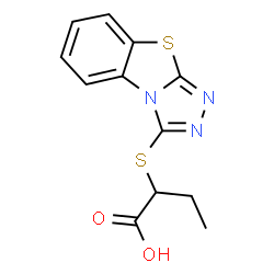 ChemSpider 2D Image | 2-([1,2,4]Triazolo[3,4-b][1,3]benzothiazol-3-ylsulfanyl)butanoic acid | C12H11N3O2S2