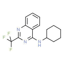 ChemSpider 2D Image | N-Cyclohexyl-2-(trifluoromethyl)-4-quinazolinamine | C15H16F3N3