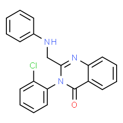 ChemSpider 2D Image | 2-(Anilinomethyl)-3-(2-chlorophenyl)-4(3H)-quinazolinone | C21H16ClN3O
