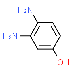 ChemSpider 2D Image | 3,4-Diaminophenol | C6H8N2O