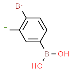 ChemSpider 2D Image | 4-Bromo-3-fluorophenylboronic acid | C6H5BBrFO2