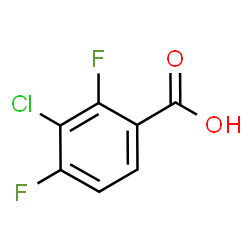 ChemSpider 2D Image | 3-Chloro-2,4-difluorobenzoic acid | C7H3ClF2O2