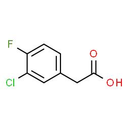 ChemSpider 2D Image | 3-Chloro-4-fluorophenylacetic acid | C8H6ClFO2