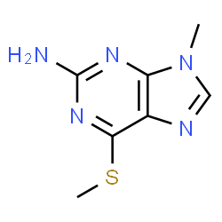 ChemSpider 2D Image | 9-Methyl-6-(methylsulfanyl)-9H-purin-2-amine | C7H9N5S