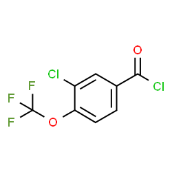 ChemSpider 2D Image | 3-Chloro-4-(trifluoromethoxy)benzoyl chloride | C8H3Cl2F3O2