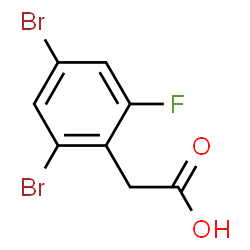 ChemSpider 2D Image | (2,4-Dibromo-6-fluorophenyl)acetic acid | C8H5Br2FO2
